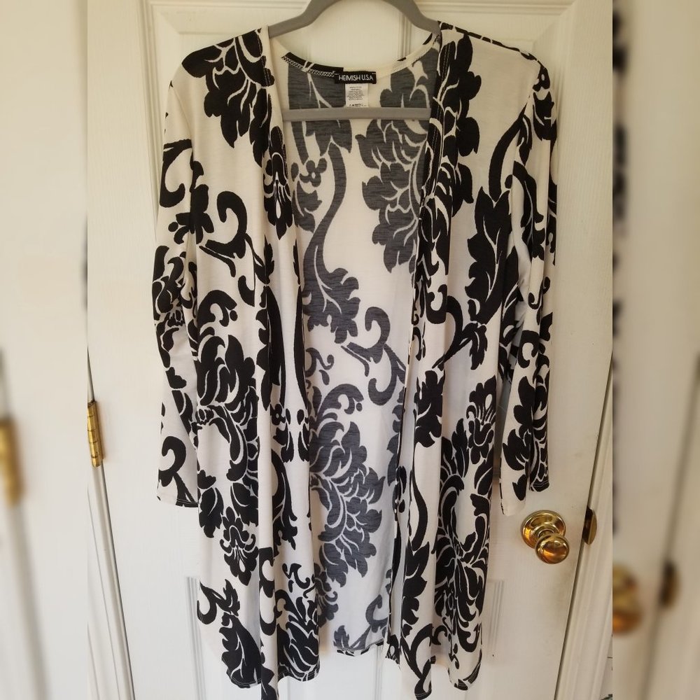 NWOT- Black/Ivory Cardigan